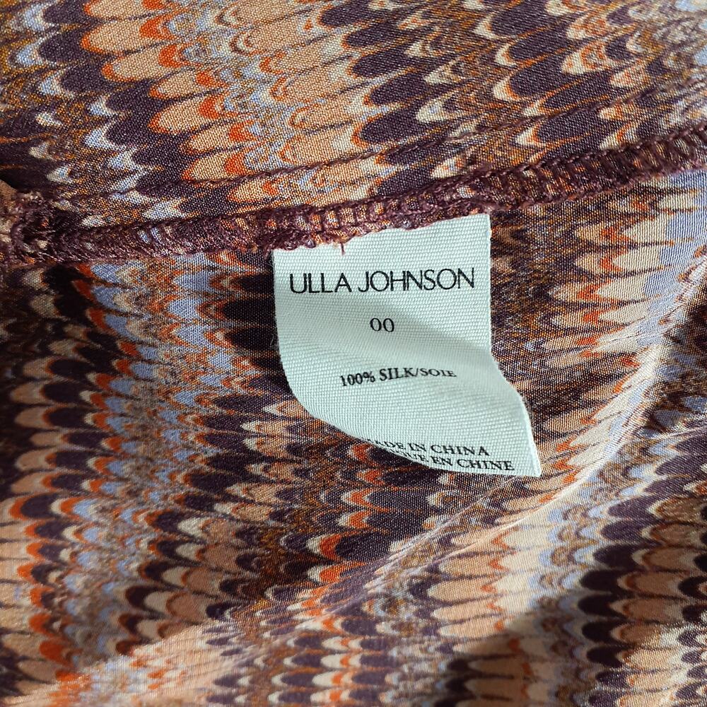 Ulla Johnson Smocked Purple Sapphire Bendetta Size 00 Silk Dress - Picture 5 of 5